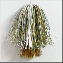 White Black Gold /  Gold Hyperluster Combo Tinsel Tip 
